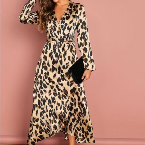 Satin Leopard Dress - Picture 3 of 3